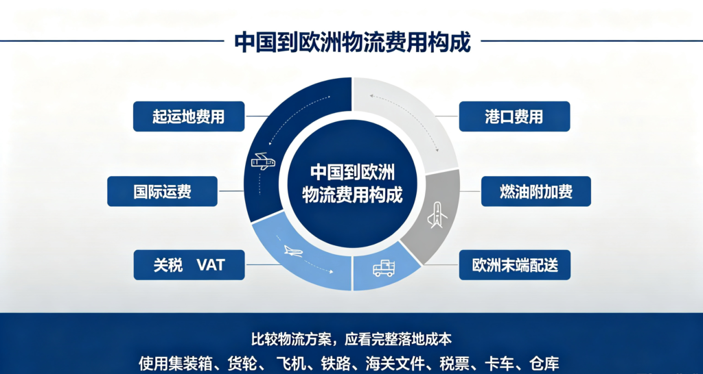 中国到欧洲物流费用构成