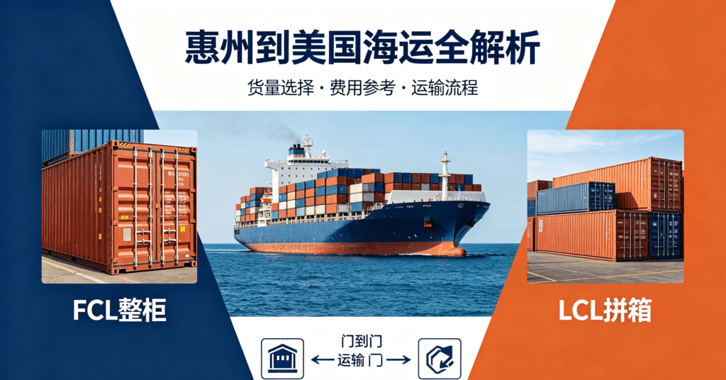 惠州到美国海运装箱
